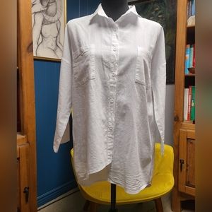 White Button Up Lightweight Shirt